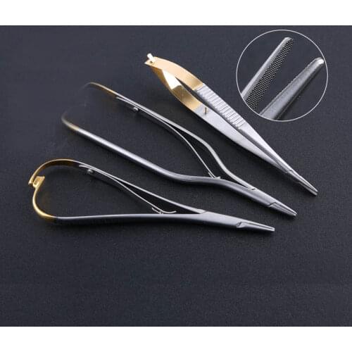 Stainless steel medical Matthew full-grip insert needle holder cosmetic plastic surgery surgical suture needle