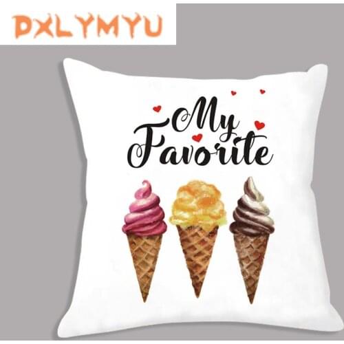 Meditation Cushion Delicious Ice Cream Cakes Printed Cushion Throw Pillow Colorful Meal Food Decorative Cushion Home Decor