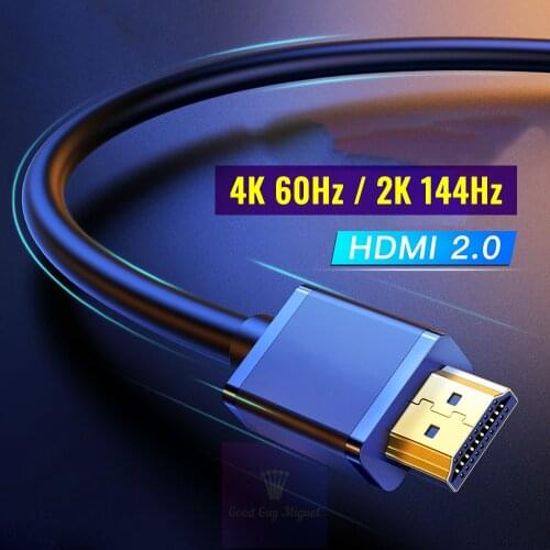 1M 2M 4K 60Hz HDMI-compatible to HDMI-compatible 2.0 Cable Golden Plated Connection Cable Cord for UHD FHD 3D Xbox PS3 PS4 TV
