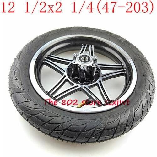 Super 12 1/2 X 2 1/4( 47-203 )tire tyre with Disc brake hole rims fits Electric Scooters and e-Bike Folding bicycle wheels