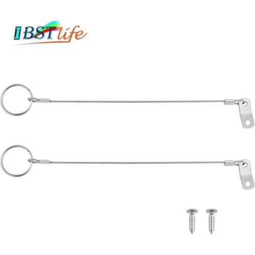 2PCS Stainless Steel 316 Lanyard Cable Safety Tether Wire for Loss Prevention 1 Loop with Quick Release Ring & Rubber Coating