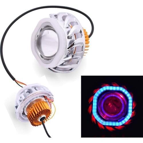 Universal Motorcycle Headlight 12V Angel Devil Eye Auxiliary Fog Lamp For Kawasaki kx 450 f KLX125 KLX250 KDX125 KDX250 klx 250