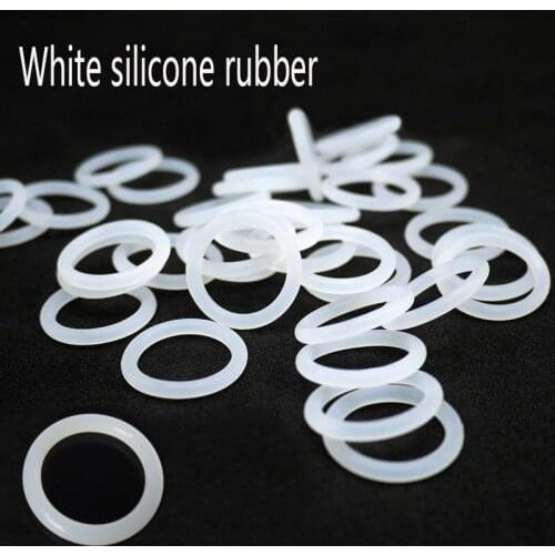 10/25pcs O Ring Seal Gasket Thickness 3mm OD 10 ~ 75mm Silicone Rubber Insulated Waterproof Washer Round Shape White