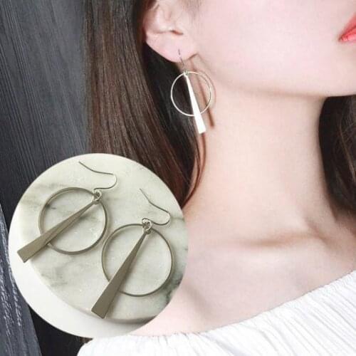 1 Pair Earrings Temperament Simple Retro Long Geometric Circle Earrings Earrings Earrings Earrings Women Earrings for Women