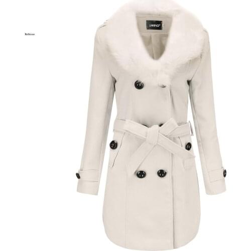 5Xl Plus Size Women Woolen Coat Medium Length Womens Windbreaker Winter Korean Large Wool Collar Double Faced Woolen Coat