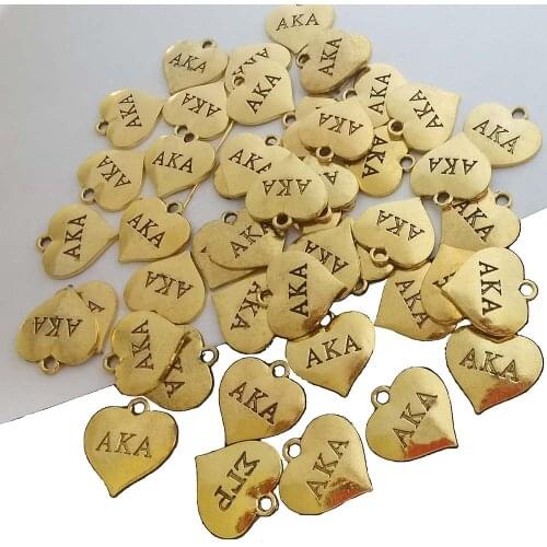 10pcs Heart Charms Necklace Bracelet DIY Pendant Jewelry Accessories