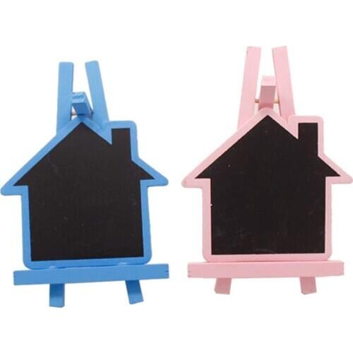 12PCS Wedding Chalkboard Cartoon House Shape Message Chalkboard Mini Chalkboard