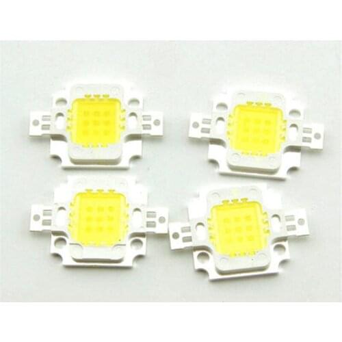 2PCS Double gold line White light high brightness, white 10W high power LED integrated light source 10W lamp beads