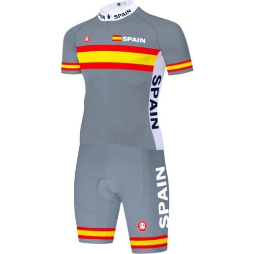2021 Spain One Piece Skinsuit Tenue Velo Homme Conjunto Ciclismo Masculino Fietskleding Heren triathlon Maillot Ciclismo Hombre