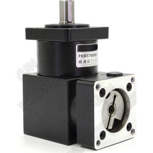 30 :1 Right Angled Planetary Speed Reducer Gearbox 90degree Angle Reversing Corner 8mm 6mm input for NEMA23 57mm Stepper Motor