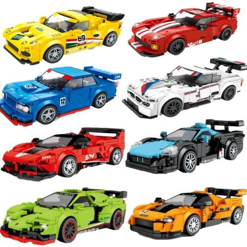5100-5117 Famous Cars World Series City Super Speed Champions Racing Car Building Block Racer Bricks Toy for Kids