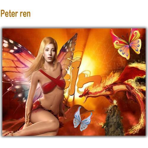 Diy Diamond painting cross stitch Arts and Crafts Full round\square diamond mosaic diamond embroidery "Butterfly elf pictures"