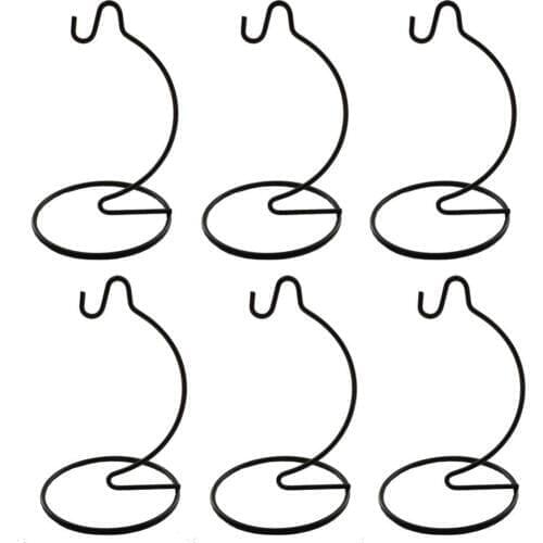 Artliving (6 Pack) 6 inch Small Ornament Display Stand, Iron Hanging Stand Rack Holder for Hanging Glass
