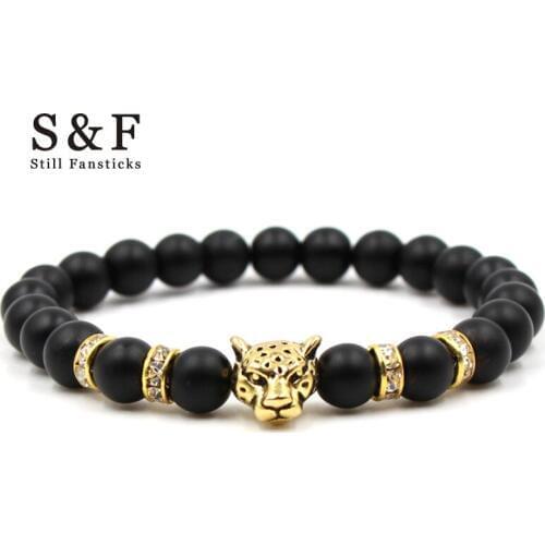 Animal Head Bracelet Stone Bracelets For Women Pulseira Masculina Men Jewelry Bileklik Pulseiras Buda Femme Wristband Homme 2018