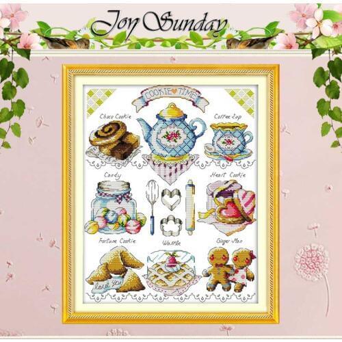 Tea Cake Patterns Counted Cross Stitch 11CT 14CT Cross Stitch Set Wholesale Chinese Cross-stitch Kit Embroidery Needlework