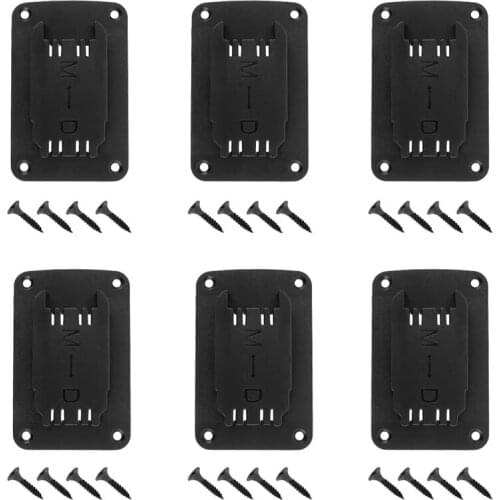 Hot 6 Pack Battery Fixed Seat, Tool Holder for Dewalt 20V Drill Mount Fit for Mil M18 Tools Drill Mount Holder with Screws