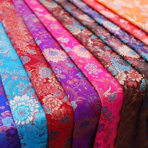 HLQON Metallic Jacquard Brocade Fabric, silk nylon 3D jacquard fabric for Coat Dress table cloth decorative home tissue