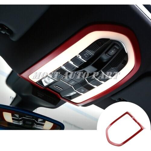 Interior Roof Front Reading Light Trim Cover For Porsche Panamera 2010-2016 Red/Blue/Silver Car accesories interior Car Trim