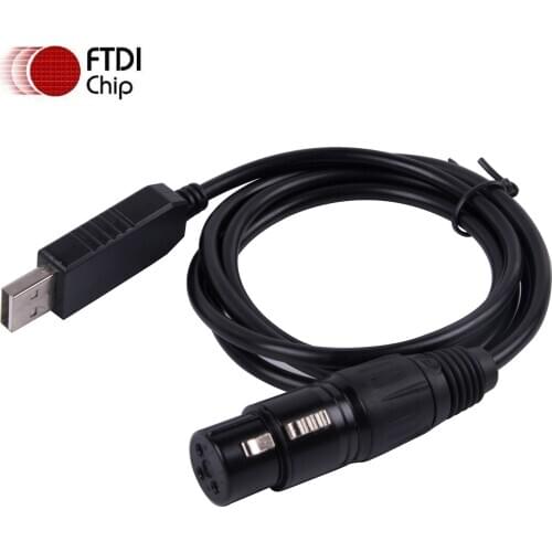 DMX To USB Converter Interface Adapter Cable Stage Lighting Effect PC Dmx Controller Dimmer USB DMX512 Signal Conversion