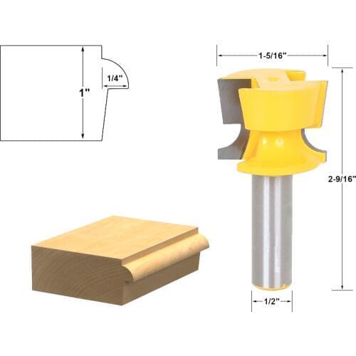 1pcs Cabinet Door Lip With Tapered Back Rabbet Router Bit - 1/2" Shank