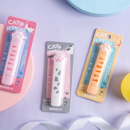 Kawaii Double Head Cat Paw 7M Correction Tape 24 Pcs/lot Multifunction Tapes Promotional Stationery Gift School Office Supplies