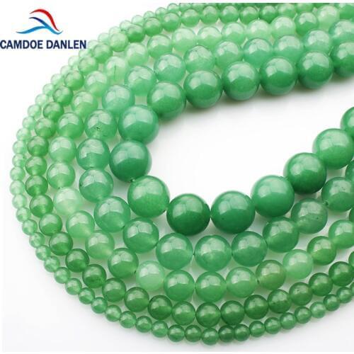 Natural Stone Green Aventurine 4/6/8/10/12mm Round Beads DIY Accessorie Handmade Bracelet Bangle Necklace For Jewelry Making