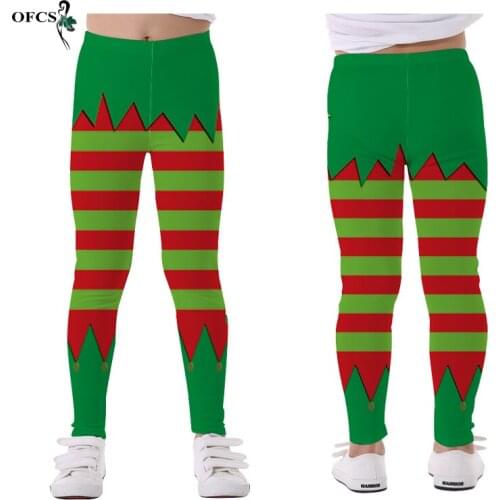 Spring Sweet Girl Stripe Leggings New Kids Slim Elastic Design Long Pants Girl Skinny Pencil Trousers 5-12Years Children Clothes