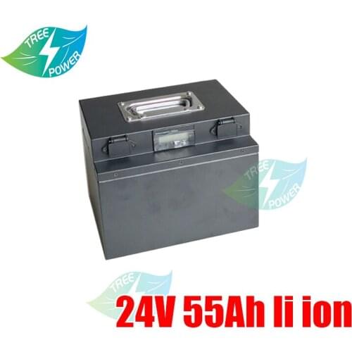 Capacity 24V 55AH Lithium ion Li-polymer Battery cell for motor homes/boat engines/outdoor/emergency Power source+charger