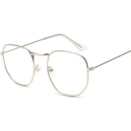 Small Hexagon Alloy Gold Frame Glasses 2020 Classic Retro Optics Eyeglasses Transparent Clear Lens Women Men Espectacles Female