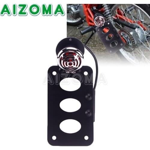 Motorcycle Metal Side Mount Tail Light License Plate Bracket Retro Brake Taiillight For Harley Bobber BMW GN CG XS Yamaha Suzuki
