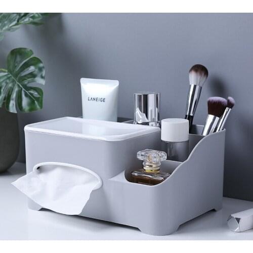 Nordic Multifunctional Tissue Box, Remote Control, Home Living Room Storage Box, Simple Pumping Box, Desktop Plastic Box