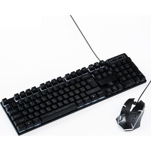 Russian Keyboard Mouse Set Wired Mechanical Gaming keyboard USB Gaming Mouse Backlight Gamer keyboard For PC Gamer Laptop