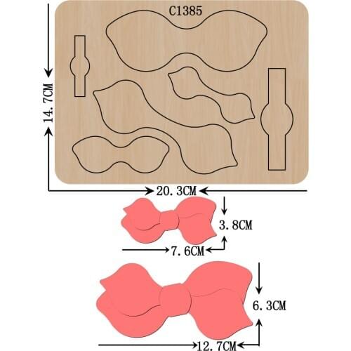 New BOW Wooden die Scrapbooking C-1385 Cutting Dies Multiple sizes