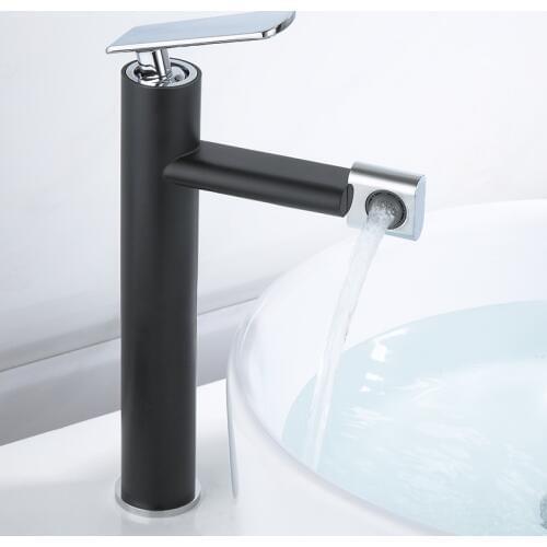 New Basin Faucet Bathroom Single handle Sink Faucet Black brushg gold Rotation Aeraton Water mixer tap crane