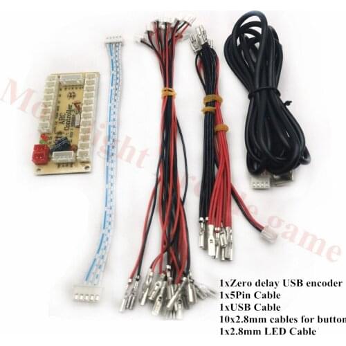 Zero Delay USB Encoder PC to Joystick Button Control USB Arcade Joystick Board Indicator for MAME Module