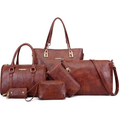 Pinksugao 6PCS Purse Luxury Handbags Women Bags Designer Purses And Handbags Crossbody Bag For Women 2021 Fashion Shoulder Bag