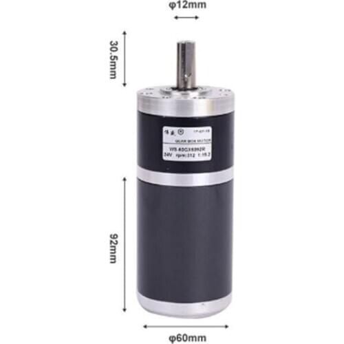 Permanent magnet DC planetary gear motor 12V 24V diameter 60mm high torque 100KG.cm motor gear slow speed small motor