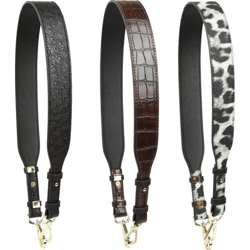 Bag Straps Serpentine Leather Belt Shoulder Bag Wide Strap Handbag Handle Replacement Adjustable Strap Accessory Bag Part Belt