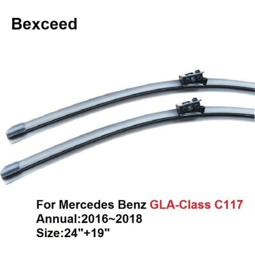 Wiper Blade For Mercedes Benz GLA-Class C117 Bexceed of Car Windscreen Windshield 24"+19" 2016 2017 2018