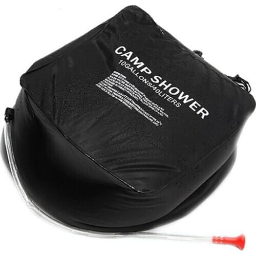 40L Solar Hot Water Bag Bath Outdoor Shower Belt Widened Thickened Storage bottle pouch backpack hiking container portable