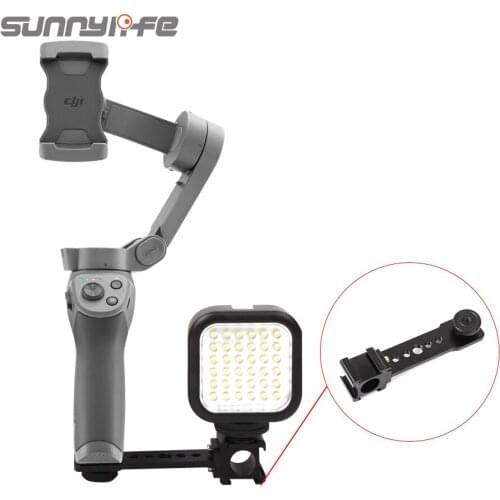 Sunnylife Triple Hot Shoe Extension Holder With 1/4 Screw For DJI OSMO MOBILE 2/3/ACTION Multipurpose Gimbal Accessories