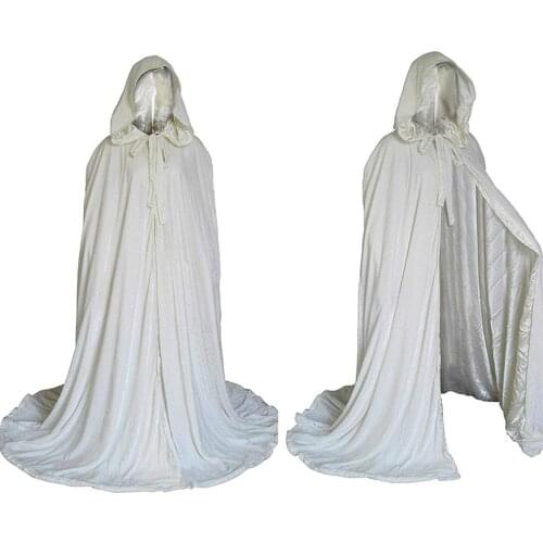 Velvet Hooded Cloaks Floor Length Winter Bridal Wedding Cloak Cape Velvet Hooded Cape For Wedding Party Hooded Cloaks 2020 New