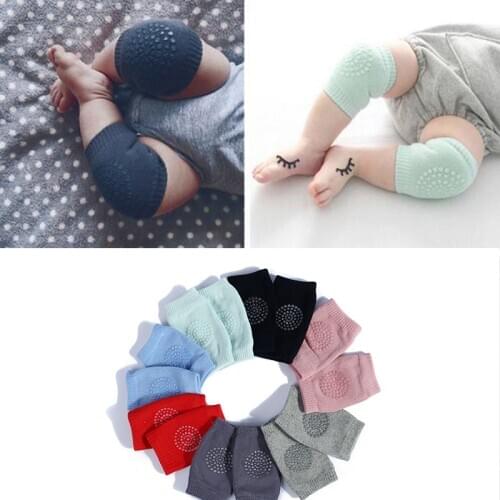 1 Pair Kids Dot Cute Crawling Elbow Kneepad Cushion Toddlers Baby Girls Boys Knee Pads Protector Safety Infant Leg Warmer
