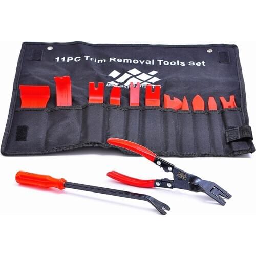 13 Pcs Car Tools Nylon Auto Trim Removal Set with Clip Pliers and Fastener Removers