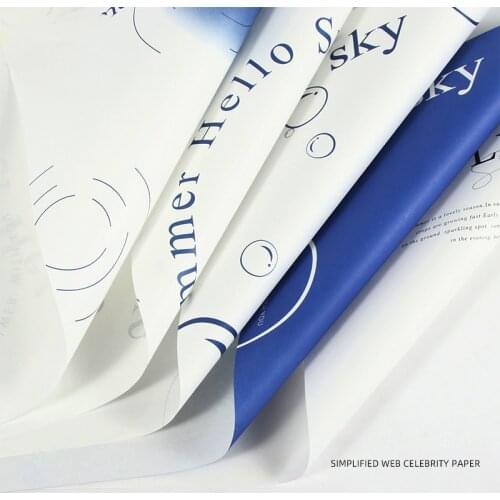 15 Sheets Summer Korean Wrapping Paper Bulk Set For Flowers Bouquet Packaging Surpise Gift Wrapping Materials