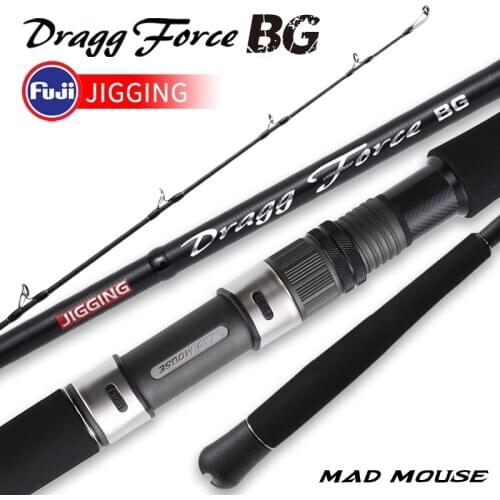 2020 MADMOUSE DRAG FORCE BG Jigging Fishing Rod 1.9m PE 4-8 Jig 350g 30kg Drag Ocean Fishing Rod Full FUJI Parts Japan Boat Rods