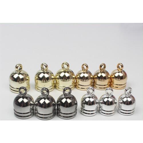 500pcs Plastic Tassel Caps Crown-Shaped Necklace Leather Cord End Caps DIY Jewelry Finding