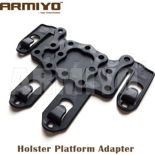 Armiyo Tactical Gun Holster Platform Adapter Attach to Belt webbing vest bag backpack Fit For G17 1911 P226 Hunting Accessories