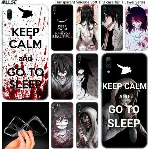 Anime Jeff The Killer Hot Soft Silicone Case for Huawei Mate 10 20 Lite Pro Enjoy 8 9E Y6 Pro Y5 2017 Y7 Pro Y9 2019 2018 Cover