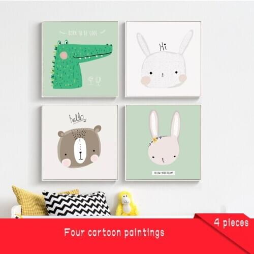 EECAMAI DIY New 5D Diamond Painting Full Drill Childrens Bedroom Cross Stitch Full Diamond Cartoon Cute Simple Home Decor